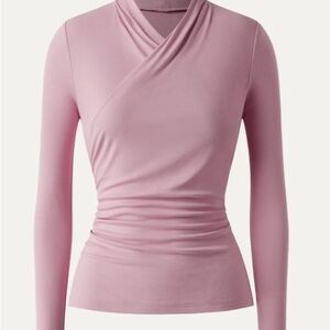 OGL Faux Wrap Long Sleeve Lightweight Top